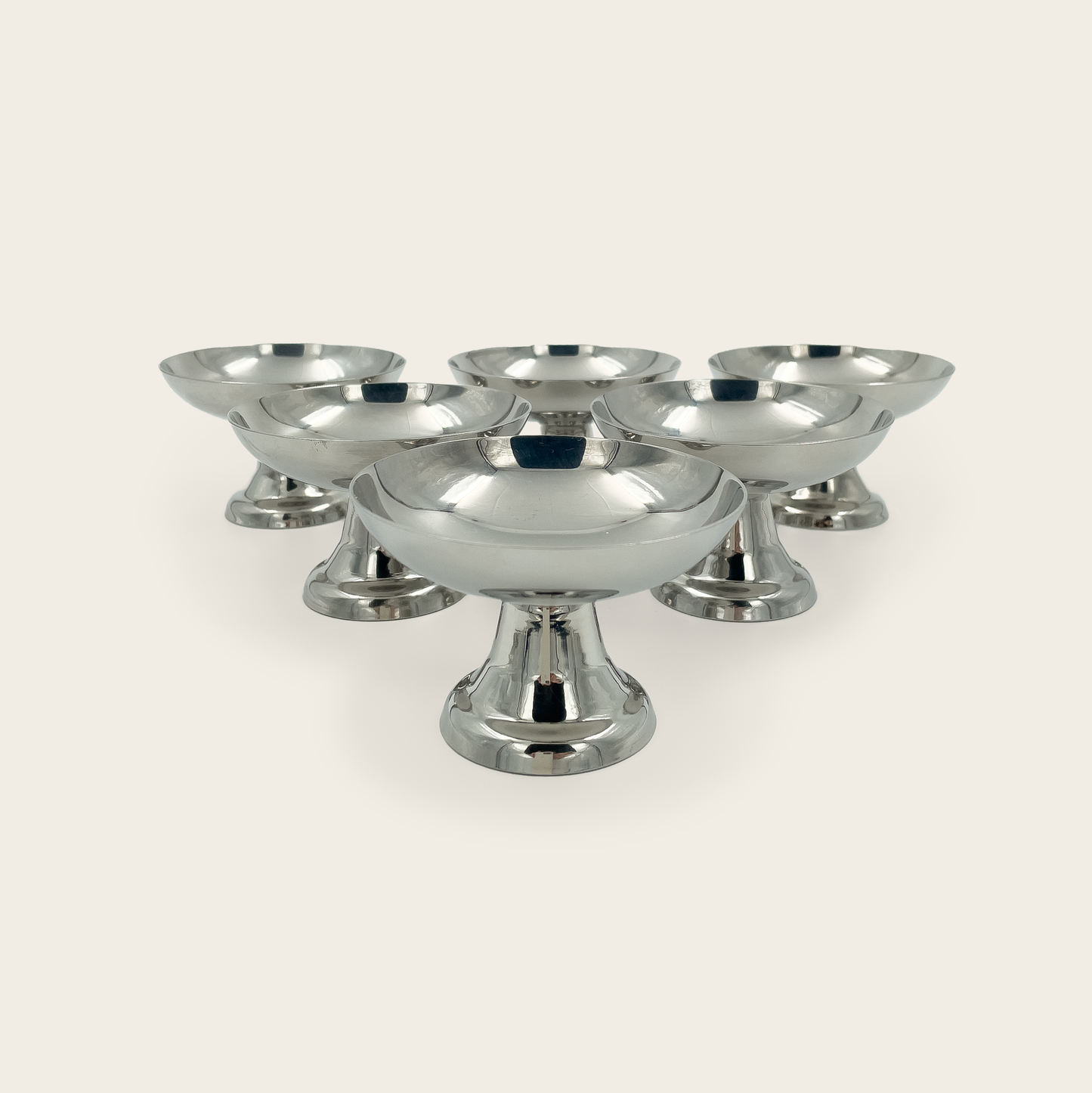 Silver Coupes (set of 6)