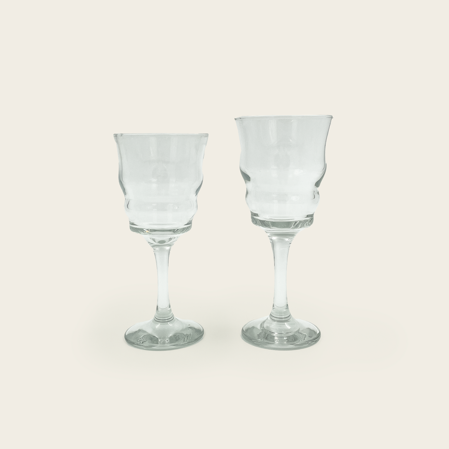 Wavy Wine Glasses (set of 8)