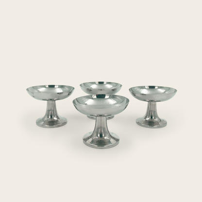Silver Coupes (set of 4)